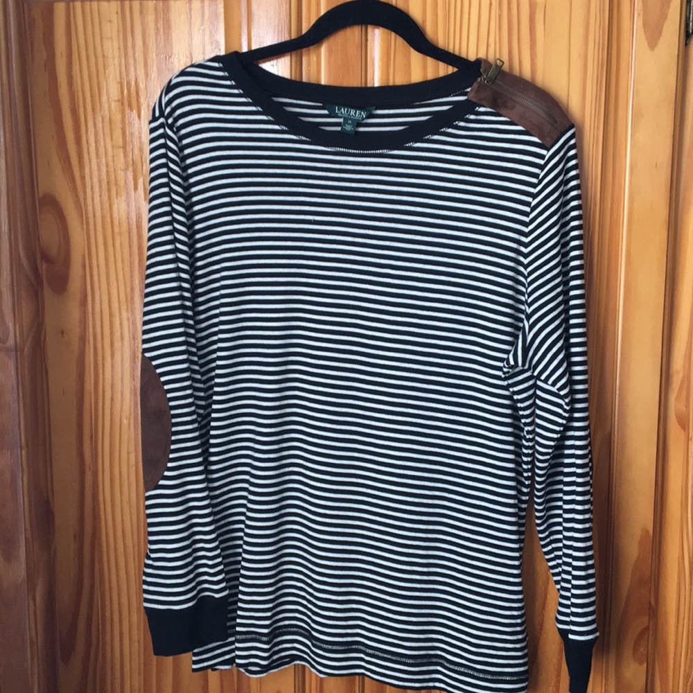 Lauren by Ralph Lauren long sleeve striped tee